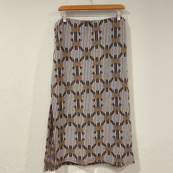~ Anthropologie LG P * 3pc Boho Set Bundle Top Skirt Pants-Retro Brown Black LGp - Picture 3 of 16